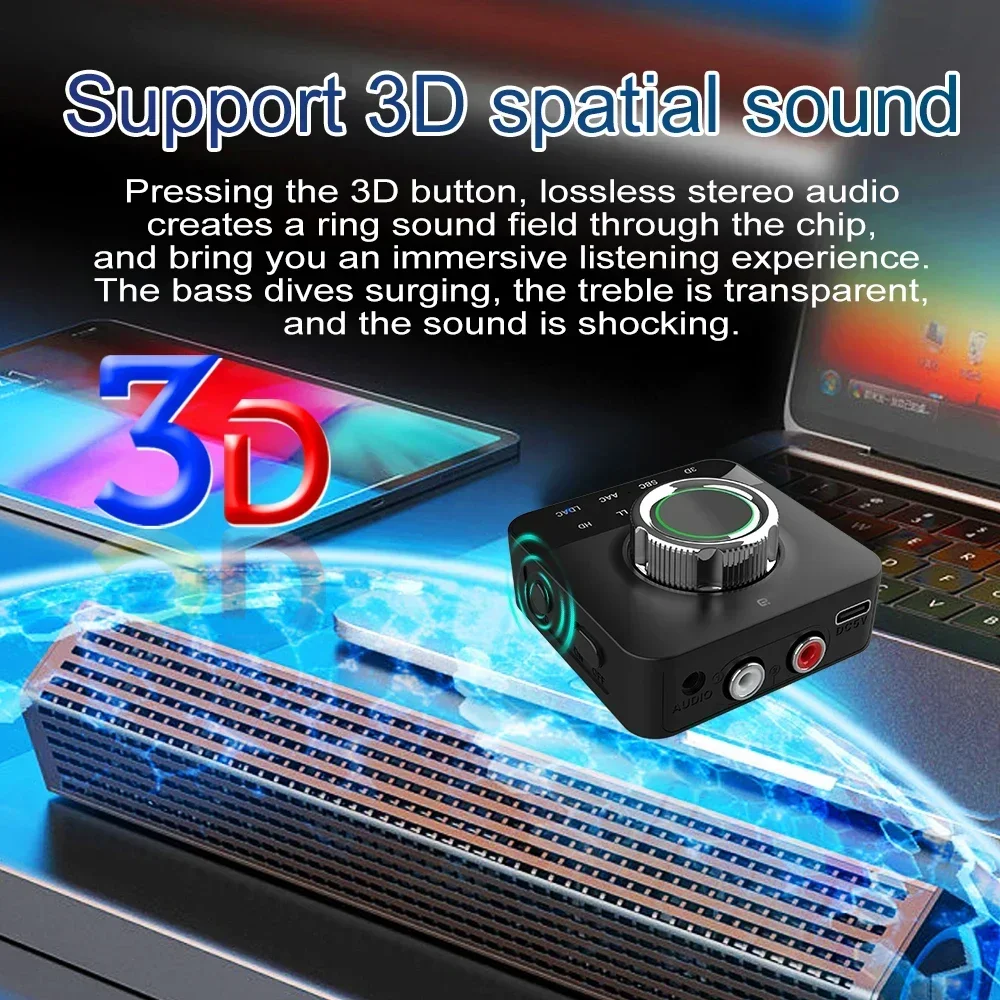 AYINO MR230 PRO LDAC Bezprzewodowy odbiornik audio Bluetooth z mikrofonem RCA Jack Aux 3D Stereo Music AptX HD do głośnika TV Car