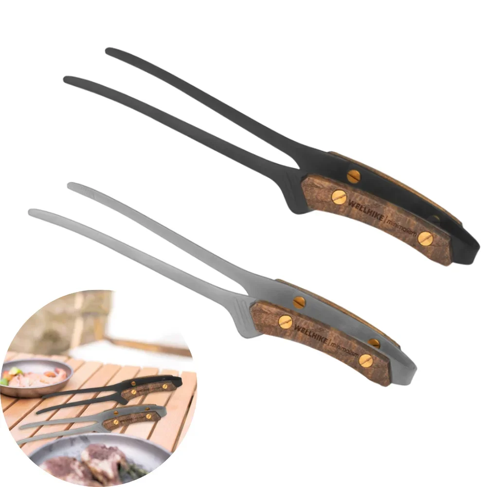 BBQ Grill Barbecue Tong Stainless Steel Food Clip Anti Scalding Lightweight Outdoor Tableware Camping Supplies Toaks titanium