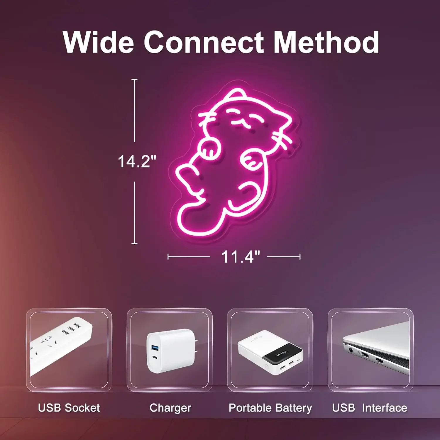 Anime Cat Neon Light Sign Dimmable LED Neon Sign For Wall Decor Room Party Pet Shop Club Bar Bedroom Decor Birthday Art Gift