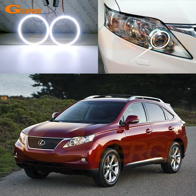 

Для Lexus RX RX450h RX350 RX270 2009 2010 2011 2012 Отличный дневной свет Ультра яркий COB Led Angel Eyes Kit Halo Rings