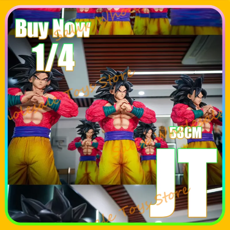 

New JT Statue 1/4 53cm 2% Dragon Ball Super Saiyan 4 Goku Dragon Ball Anime Figurine Collectible Model Anime Action Figure Toys