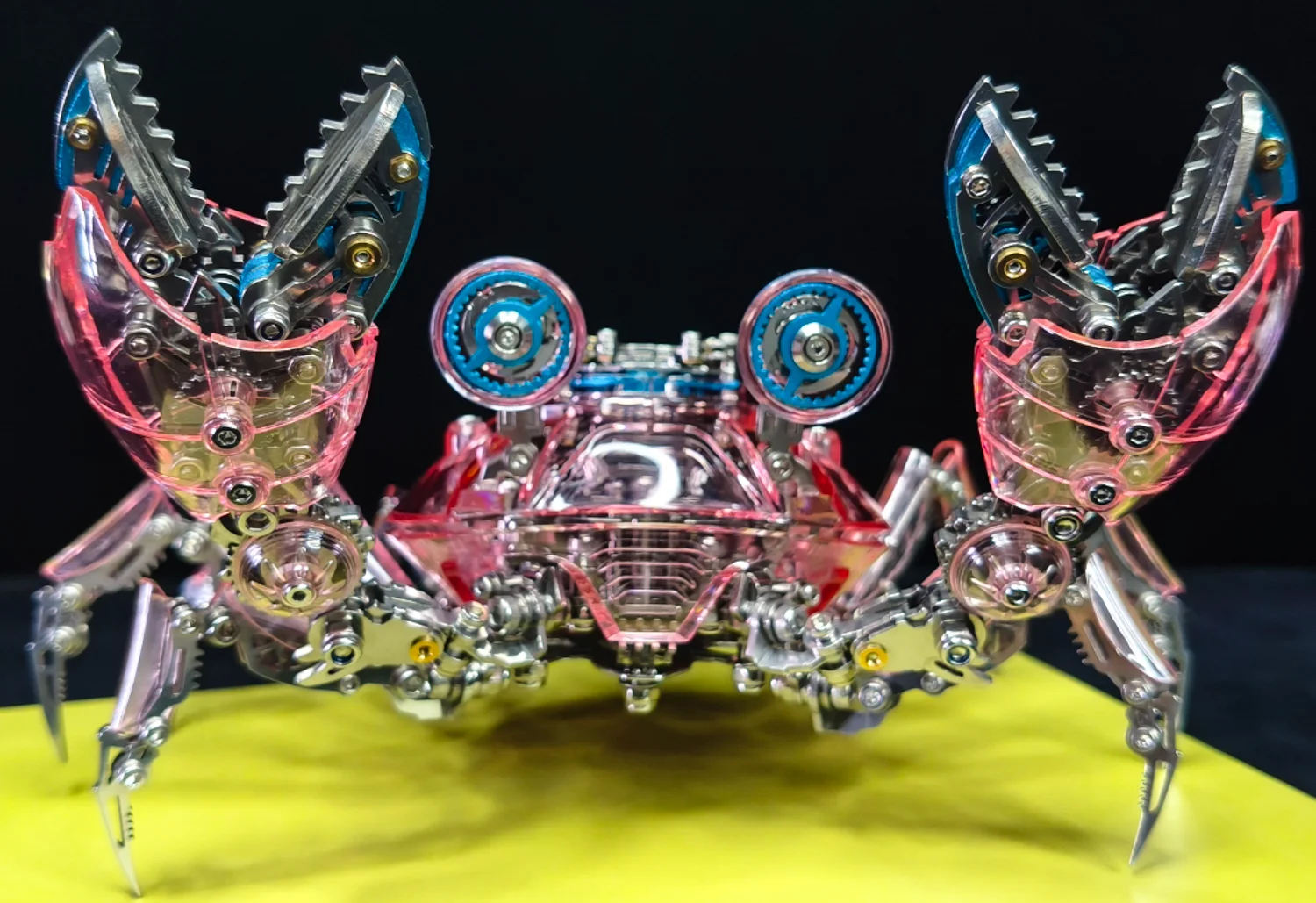 

Exquisite mechanical crab magnetic suction lamp metal assembly model trendy toy ornament DIY handmade three-dimensional gift