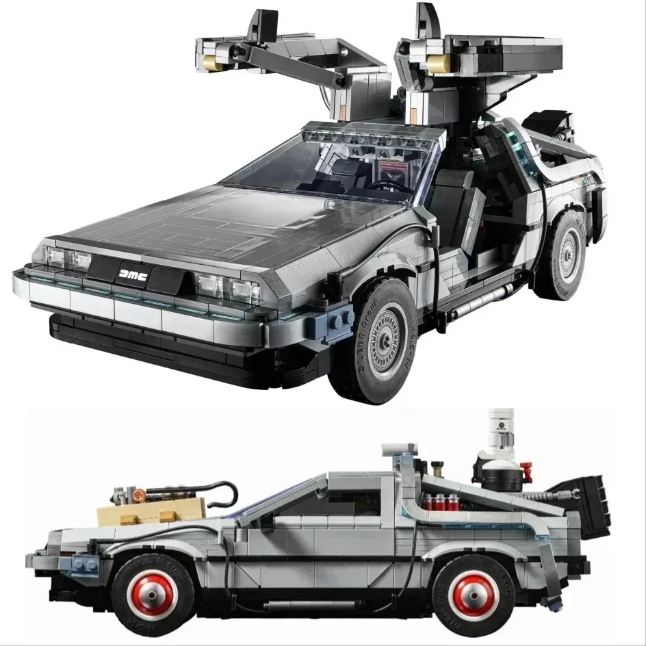 NEW 1872Pcs Back to the Future Time Machine Model Kit | 10300 Sci-Fi Car Building Blocks | Creative Gift for Teens Adults | Hall