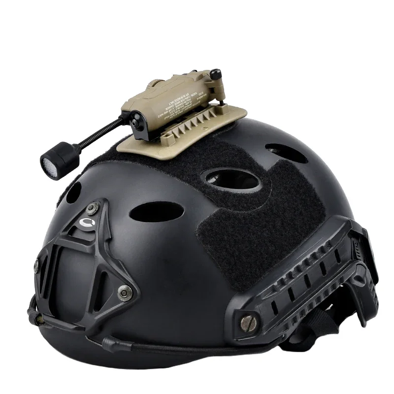 WADSN Sidewinder Tactical Helmet Light with Red Green Blue White IR LED IFF has 4/5 Modes for outdoor night lighting