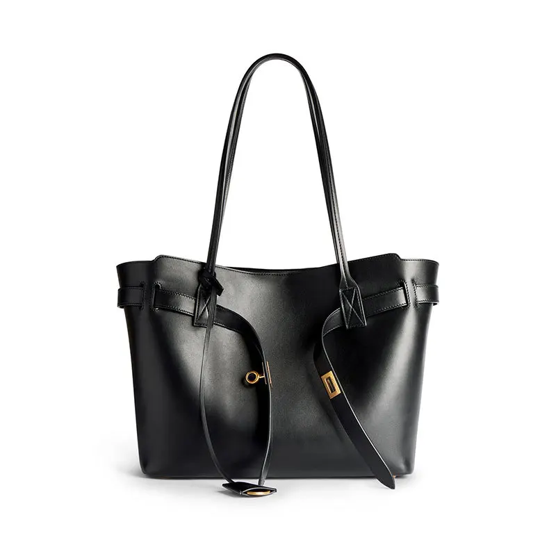New bucket bag, large-capacity commuter bag, high-end women's single-shoulder bag, fashionable tote bag, simple and casual bag
