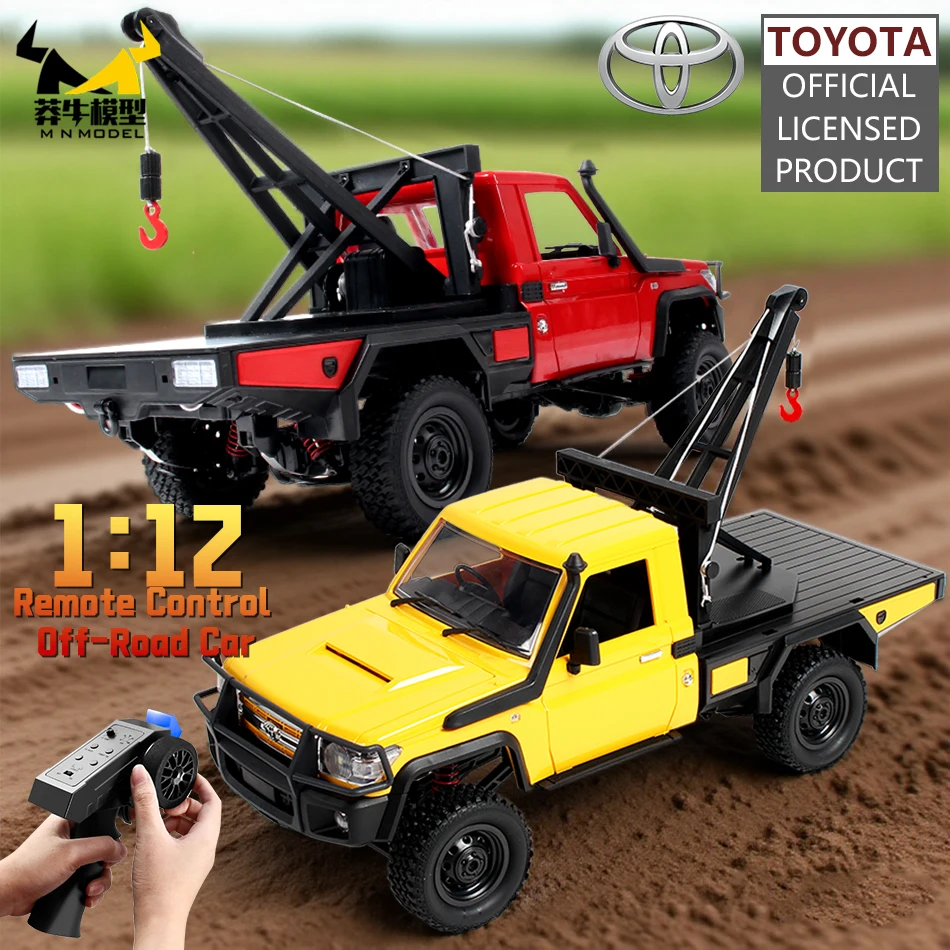 Mn modelo 1:12 4x4 controle remoto cidade engenharia carro guindaste veículo off-road caminhão de escalada captador rock crawler brinquedo para adulto