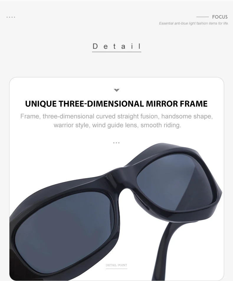 Übergroße Y2K Punk Sonnenbrille für Damen und Herren Neue 2000er Vintage Trend Steampunk Sonnenbrillen Sport-Schildbrille UV400-Schutz – Detail 13