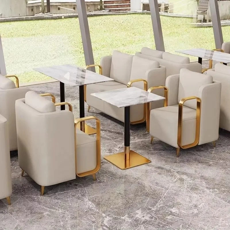 Custom Modern Cafe Bench Seating Fast Food Restaurant Tables Chairs Sets Coffee Shop Furniture Booth Seats