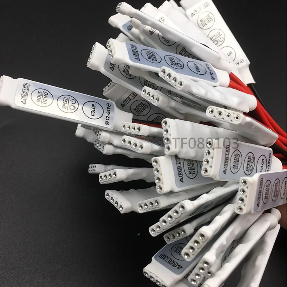20pcs DC12V 24V RGB Led Controller Mini Slim 3 Keys 6A 3 Way Channel to Control Led Strip Light SMD5050
