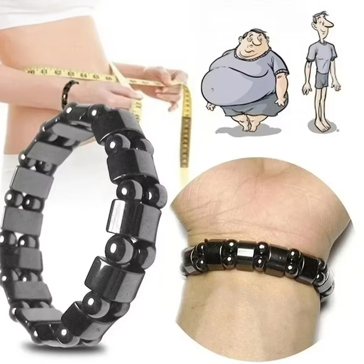 Natural Tiger Eye Hematite Beaded Bracelet Double Layer Energy Healing Bracelet for Men Fashion Jewelry