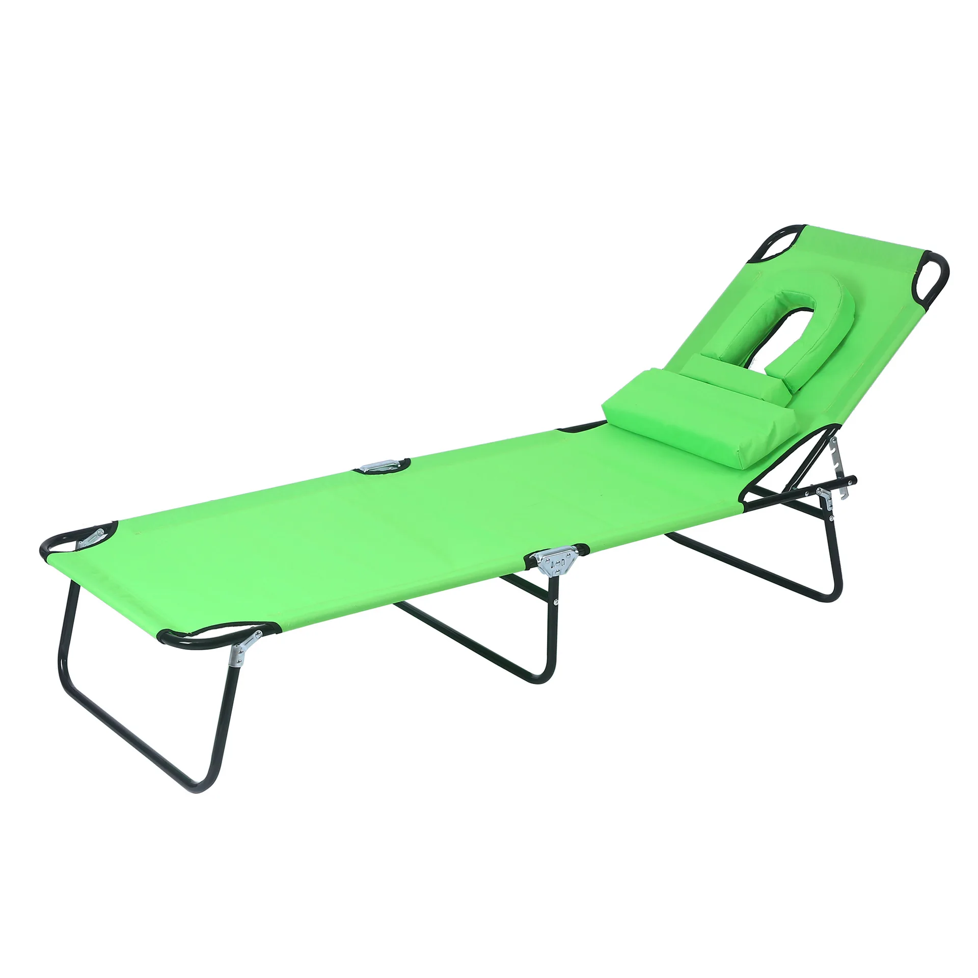 

Outdoor Triple Fold Massage Bed Balcony Leisure Outdoor Courtyard Lounge Chair Villa Swimming Pool Bed Folding Beach Bed