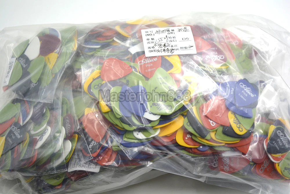 Thousand of Alice AP-Q Electric/Acoustic Guitar Picks Plectrums 6 Thickness Assorted