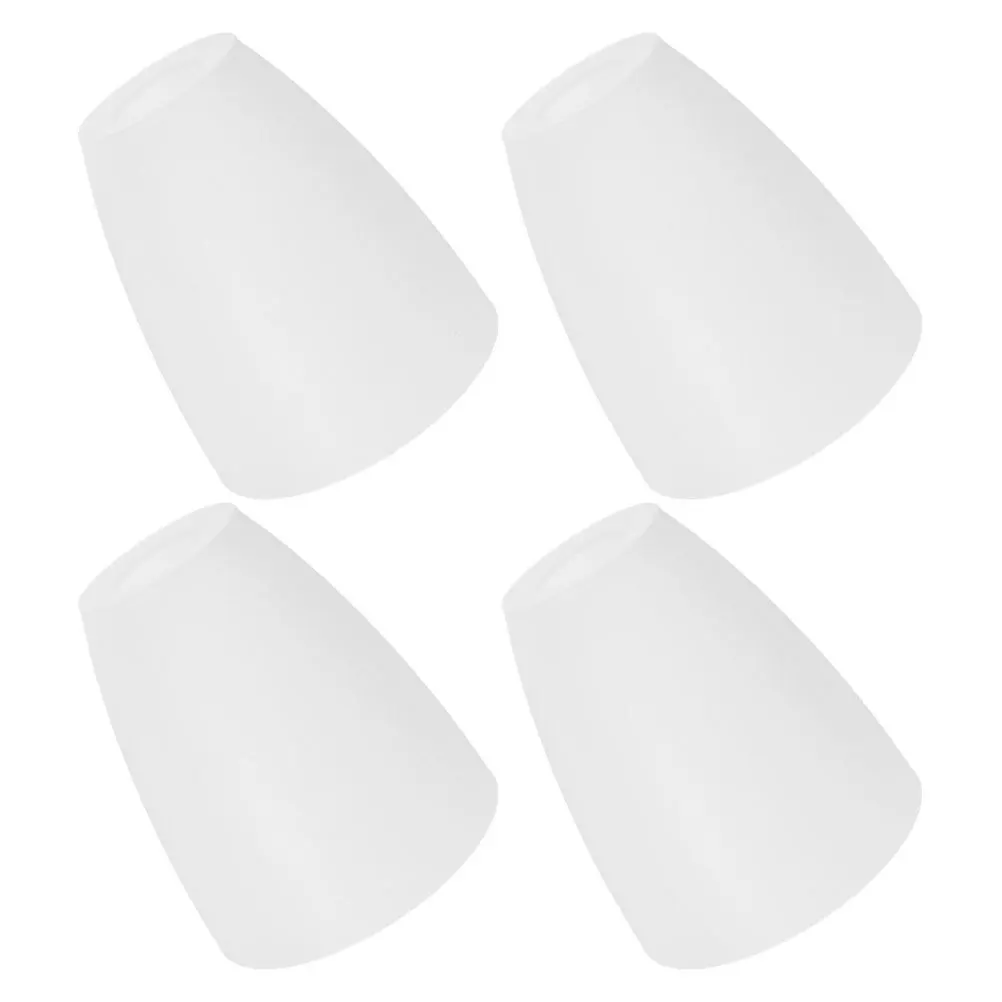 

4Pcs E14 Lampshade Flat Mouth Plastic White Modern Aesthetic Easy Installation for Living Rooms Bedrooms Studies