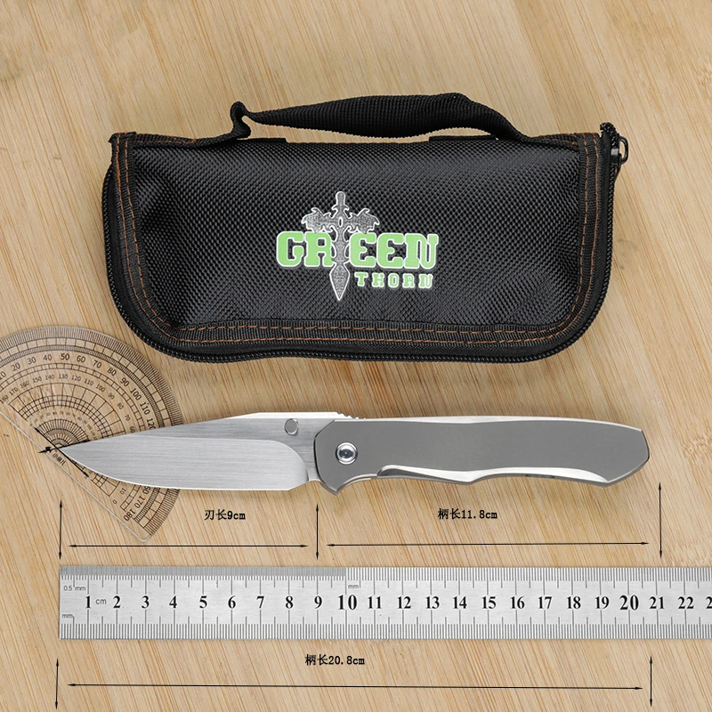 Green thorn Locke sand knife s90v blade TC21 handle outdoor camping utility fruit knife EDC tool