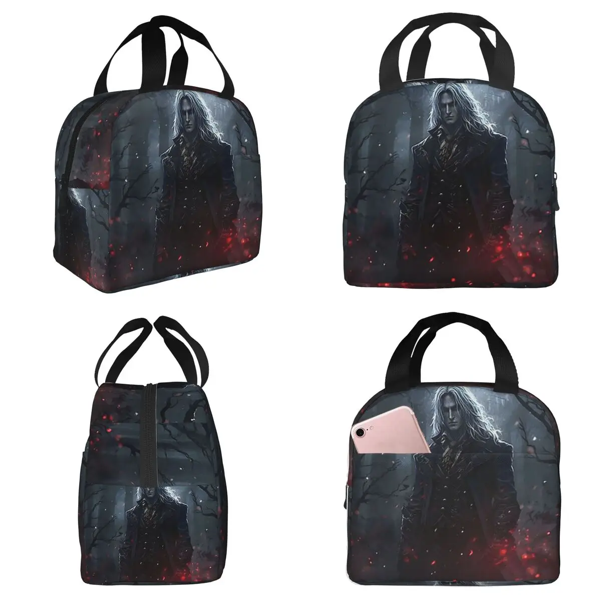 Alucard Vampire Game Insulated Lunch Bag for Women Office Cooler Thermal Food Box Tote Portable Lunch Boxes Container