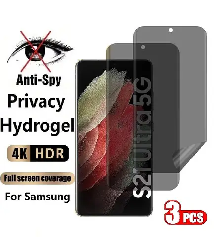 3PCS Privacy Hydrogel Film For Samsung Galaxy M02 M02S M12 M22 M62 M13 M23 M33 M04 M14 M34 M54 M53 M42 Anti Spy Screen Protector