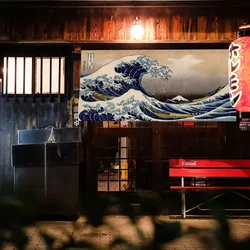 Japanese style horizontal curtain sushi restaurant izakaya bar decorative curtain kitchen partition
