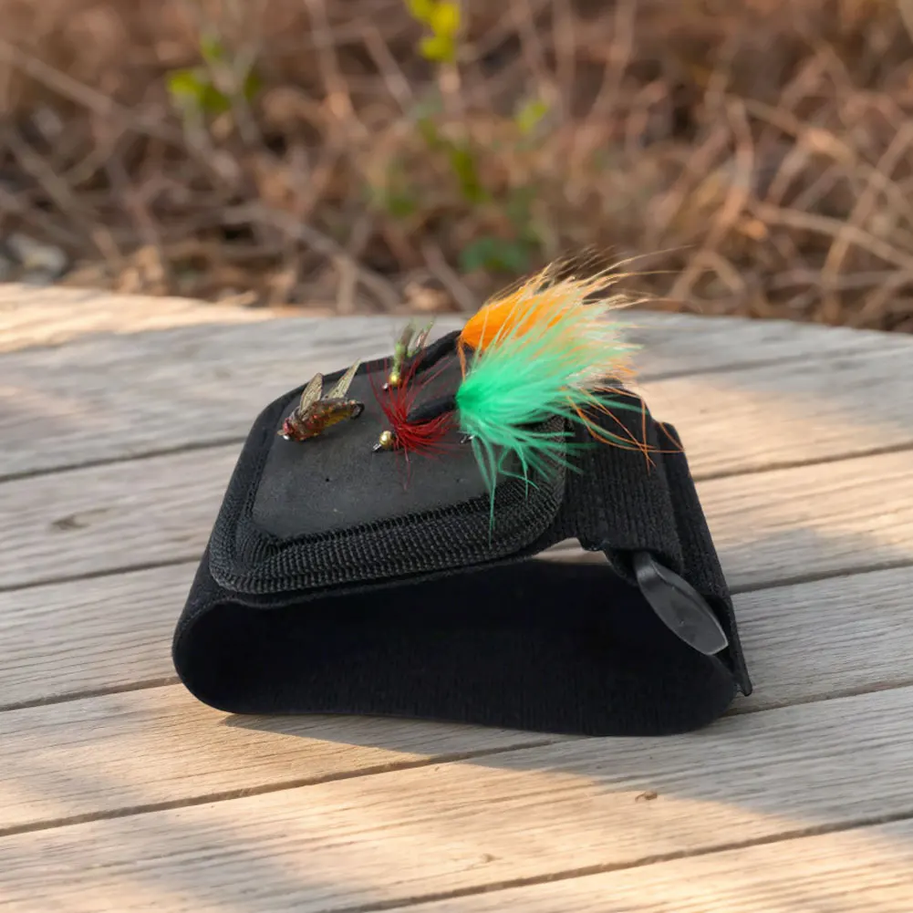 

Браслет для хранения крючков для приманки, регулируемый подвесной ремешок для приманки, рыболовный крючок для хранения приманок, браслет для нахлыстовой рыбалки, крючки для мух