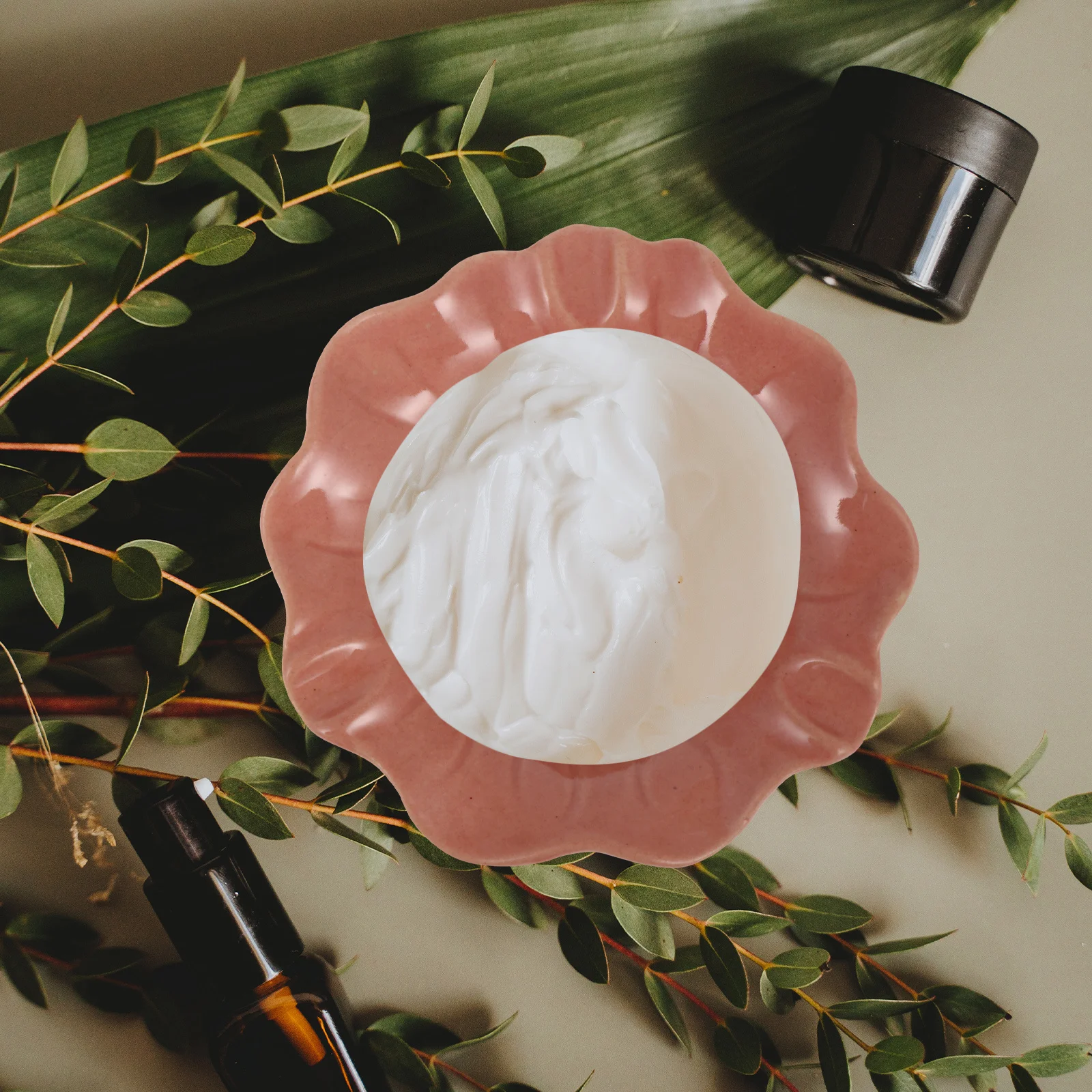 

Essential Oil Ceramic Aromatherapy Plate Smooth Surface Essential Oil Bottle Tray for Beauty Salon Spa Home Use