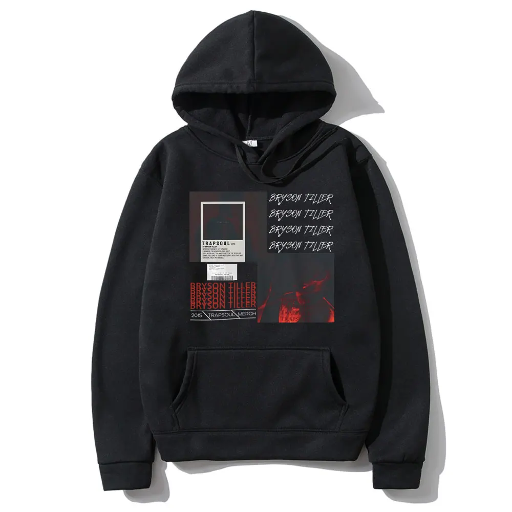 Rapper Bryson Tiller T R A P S O U L Music Album Print Hoodie Men's Oversized Sweatshirt Male Hip Hop Fashion Vintage Streetwear