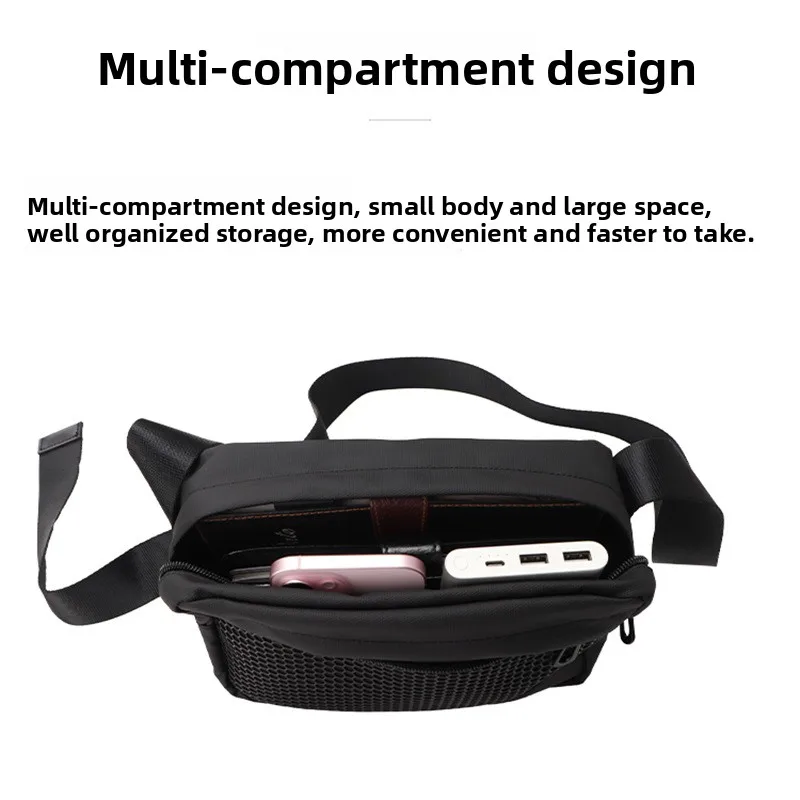 New Oxford Cloth Men's Single-shoulder Bag, Large-capacity Water-resistant Crossbody Bag, Casual Travel Bag, Loose Change Bag
