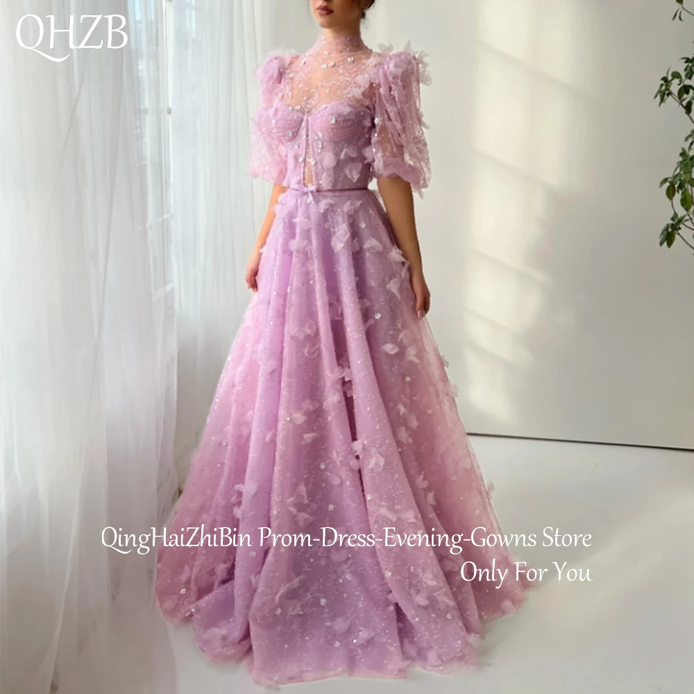 

Customized Sparkle Long Prom Dresses for Special Occasions High-Neck Floor-Length A-Line Woman Evening Party Gala Dress 2025