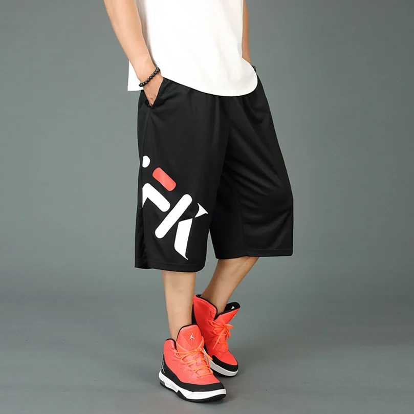 Baggy Shorts Men Patchwork Striped Letter Print Sportswear Oversize Streetwear Men\'s Sports Training Beach Pants Summer