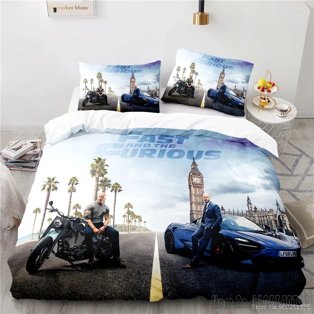 3D Printed Fast and Furious Love Child Duvet Cover Set HD Comforter Cover Bedclothes for Kids Bedding Sets Bedroom Decor