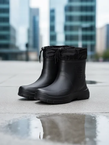 Boots Waterproof Rain Men's 2024 Versatile Men's Rain Boots Waterproof outdoor lightweight shoe Velvet fashion short boot Casual comfort male water shoes