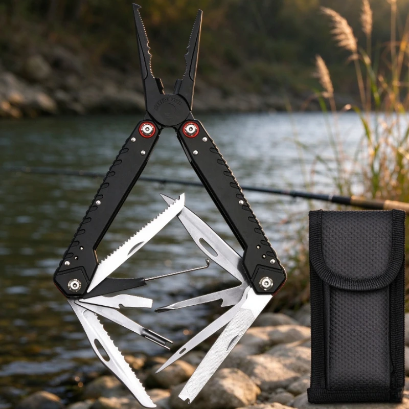 Stainless Steel Multifunctional Fishing Pliers Fish Gripper Combo Multi Purpose Angling Hand Tool Fishing Accessory