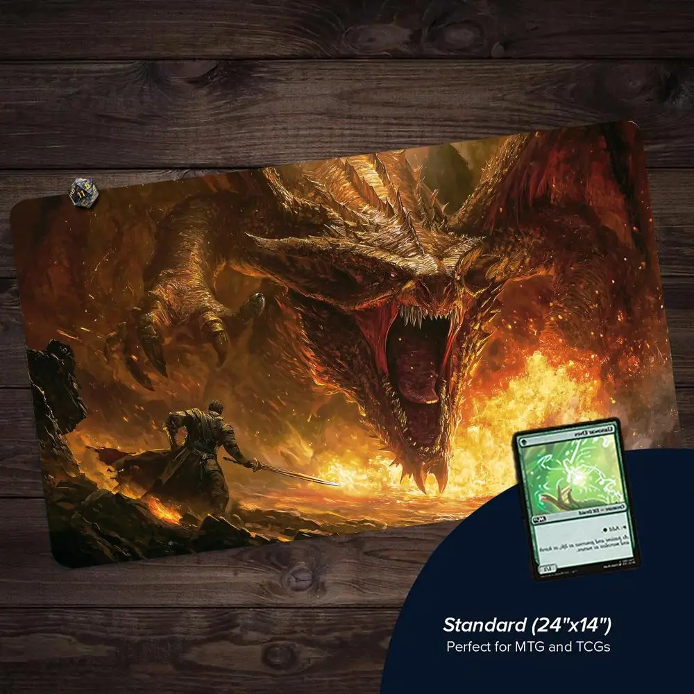 

Fantasy Demon Dragon MTG Playmat 35X60CM Magic Card Battle Mat Non-Slip Durable Stitched Edge mtg rug Tabletop playmat