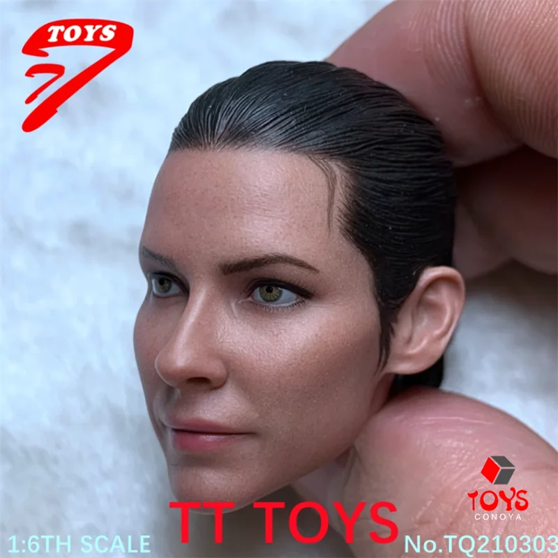 TTTOYS TQ210303 1/6 Evangeline Lilly Head Model Female Head Carving For 12'' TBleague Action Figure Doll soldier accessories