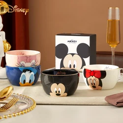 Disney Mickey Minnie ceramiczna miska do ryżu dla dzieci kreskówka Donald Dasiy kaczka kobiety dziecko Kawaii zupa z makaronem miska do ryżu dzieci zastawa stołowa