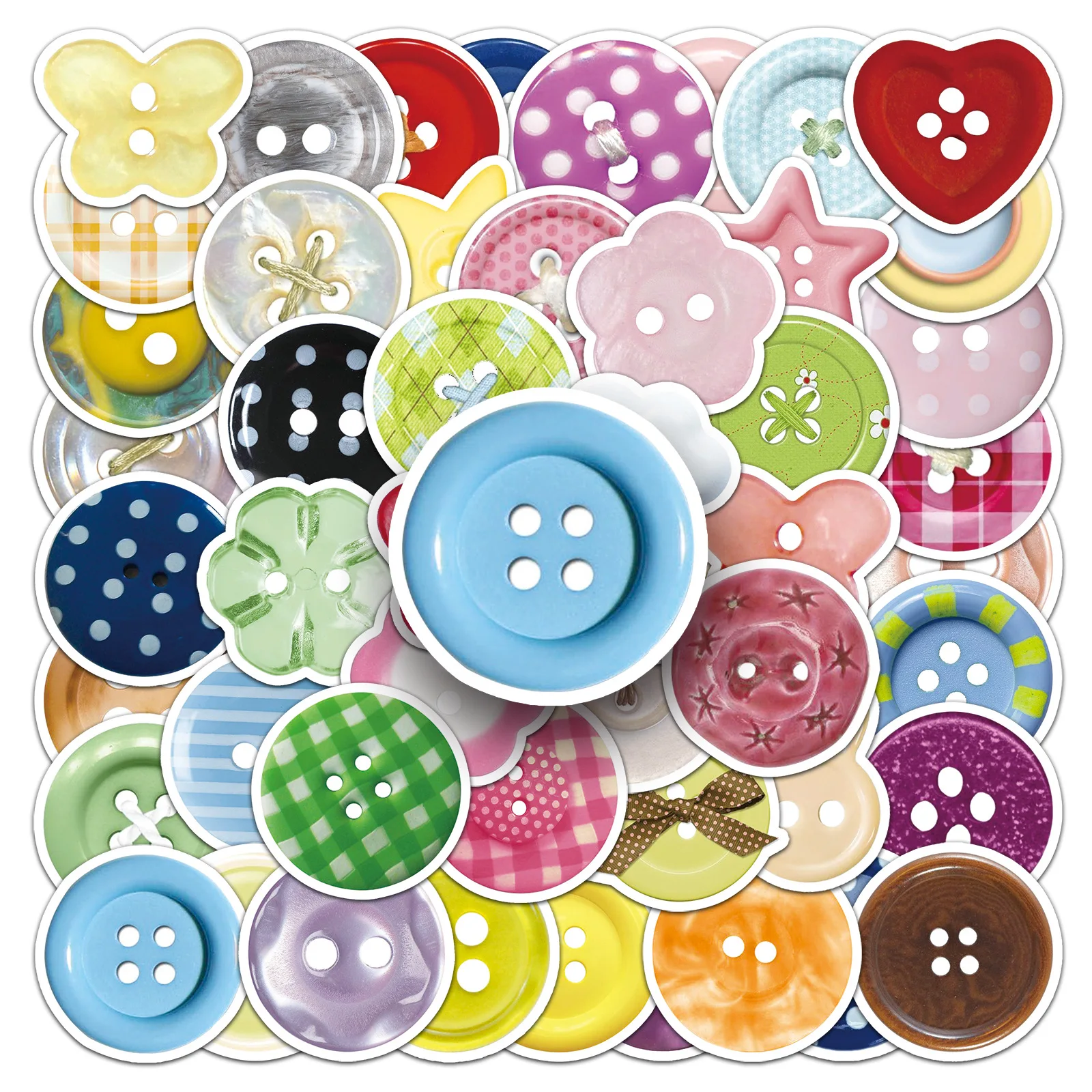 

10/30/50PCS Cartoon Creative Colorful Button Creative Graffiti Stickers Waterproof Decal Kids Toy DIY Phone Case Water Cup Desk