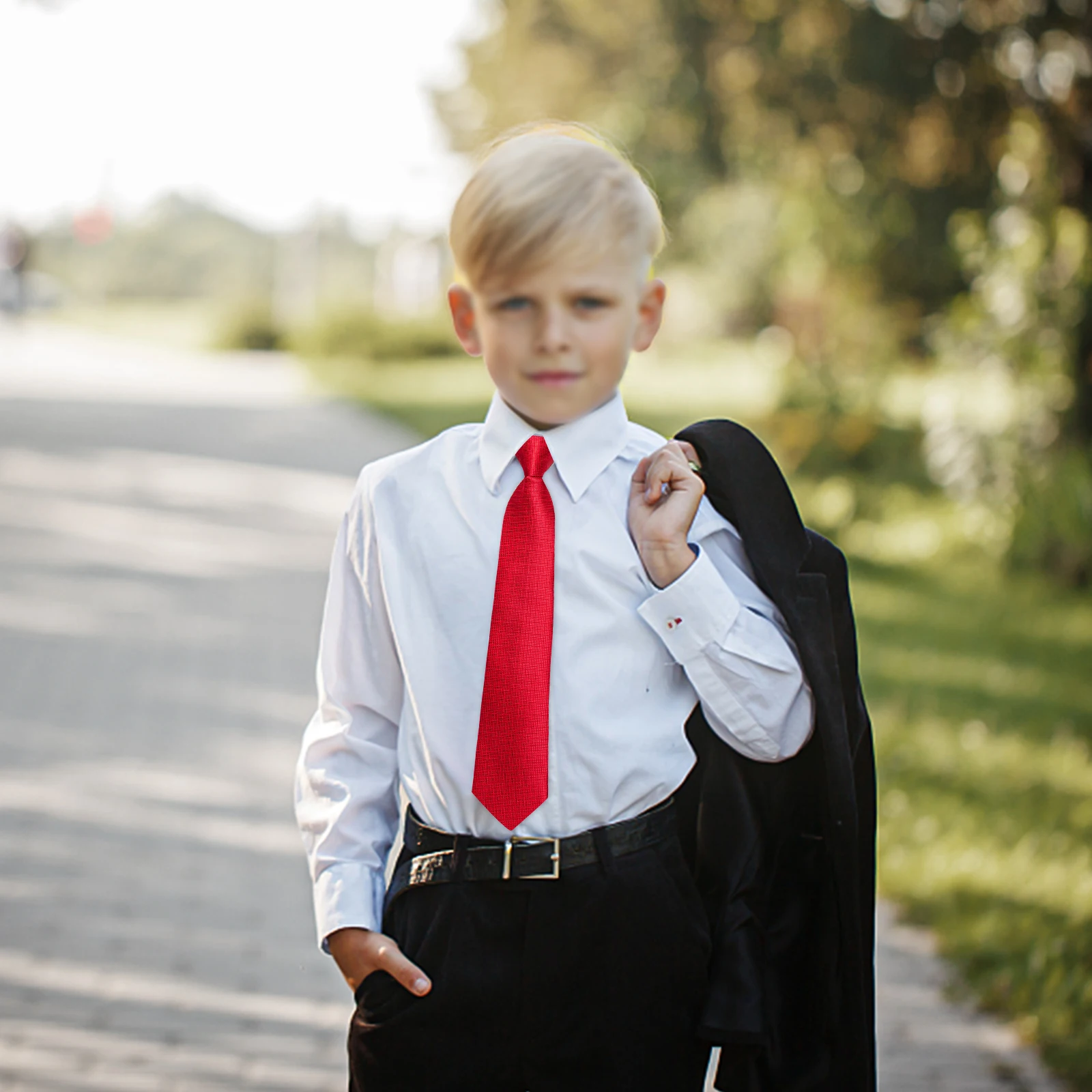 38*6cm kids' malý rozměr krk přivázat móda škola hubená neckwear lehko na nést jednoduchý líný štíhlý student přivázat