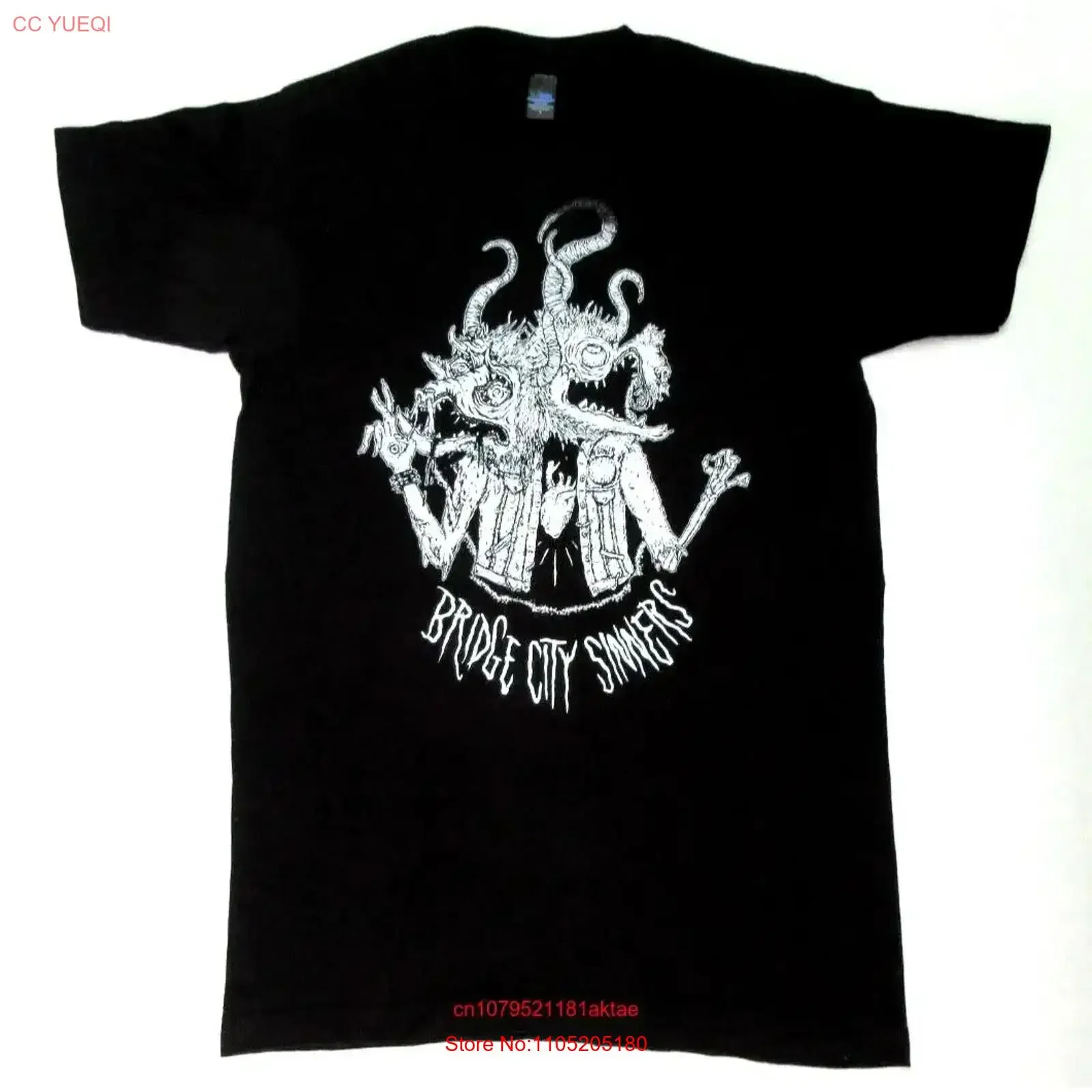 

BRIDGE CITY SINNERS Portland Folk Punk Concert Tour Черная футболка для взрослых Мужская маленькая винтажная стираная мужская дизайнерская одежда