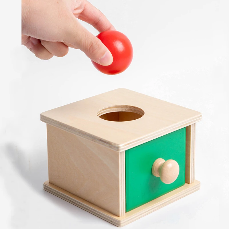 Wooden Puzzles Toys 2 in 1 Coin Ball Box Sets Game Hand-eye Coordination Grasping Training Montessori Toy For Children