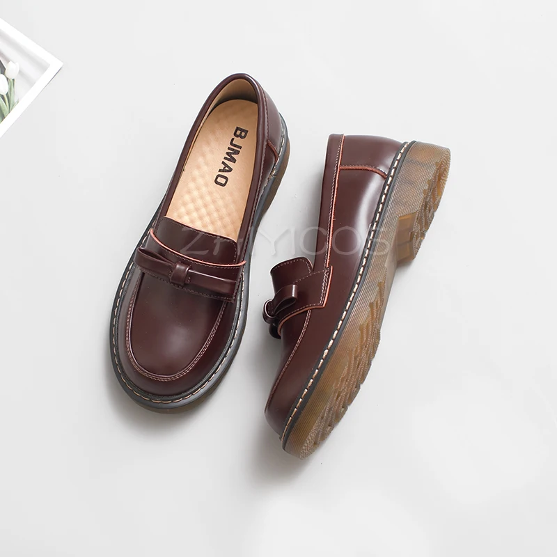 Chaussures d'étudiant Vintage de Style japonais, chaussures d'uniforme JK pour filles, chaussures Lolita Cosplay à plateforme, taille 35-40, nouvelle collection