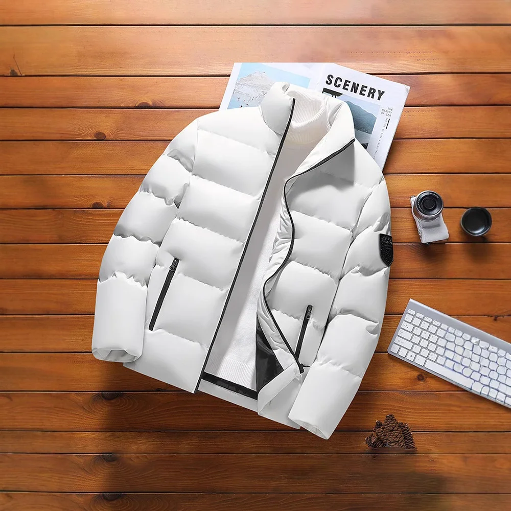 

Thiened зимняя хлопковая куртка для повседневного теплая верхняя одежда для пар, молодежное универсальное длинное пальто из полиэфирного волокна Sli