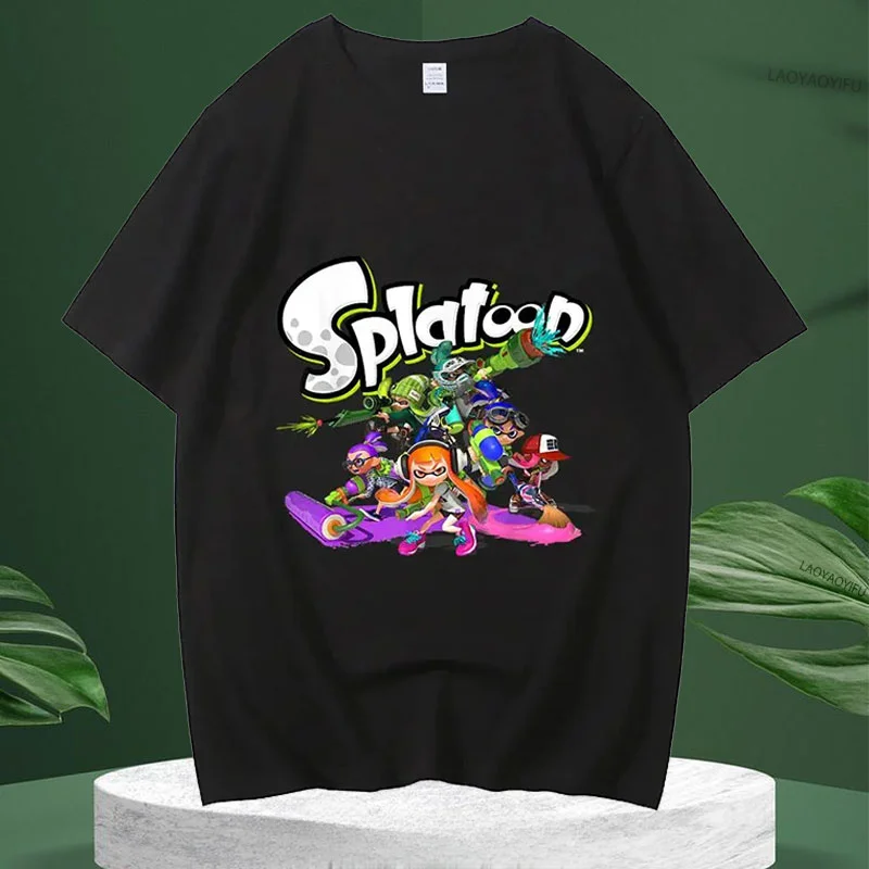 Classic Splatoons High Quality Cotton Short Sleeved Basic Tees Tops Final Fest Team Chaos T-Shirts Splatfest Man Printed T-shirt