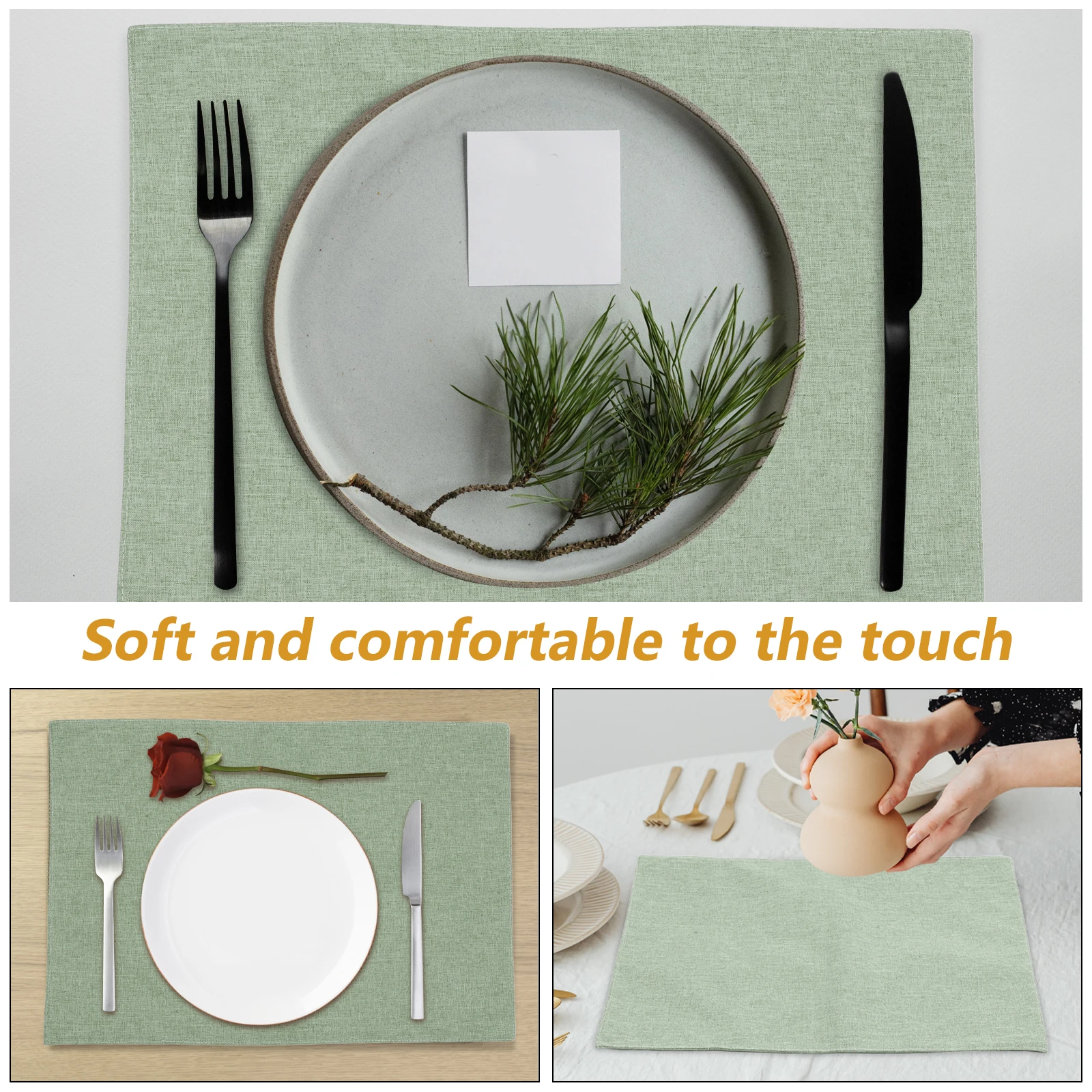 

4pcs Dinner Table Napkins Double Layer Buffet Napkins Nonslip Cloth Party Wedding Serviette Reusable Set Kitchen Bar Accessories
