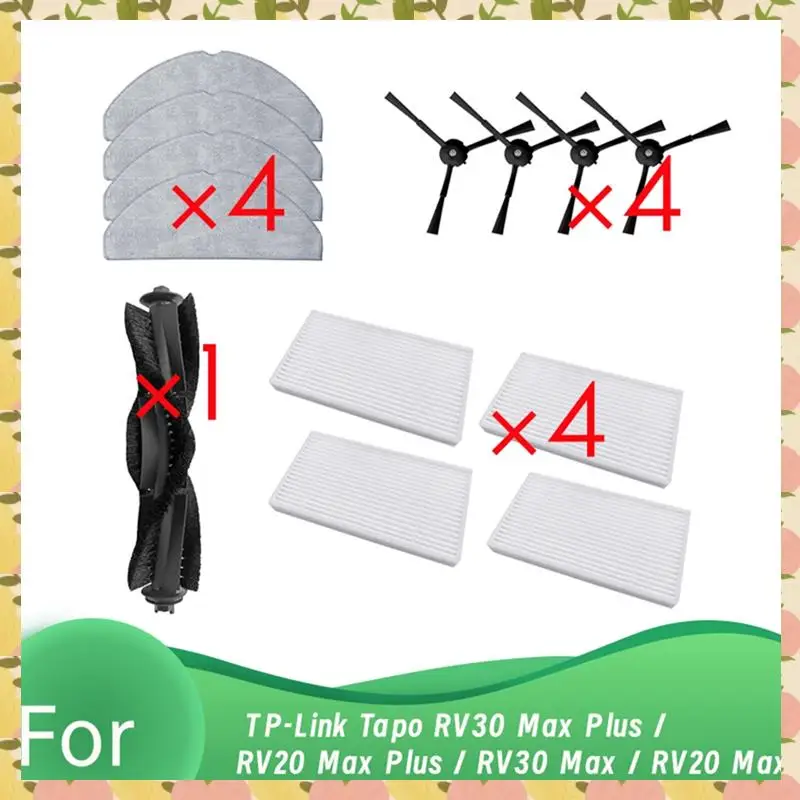 Caci For RV20 Max Plus / TP-Link Tapo RV30 Max Plus / RV30 Max / RV20 Max Robot Vacuum Main Side Brush Mop Filter