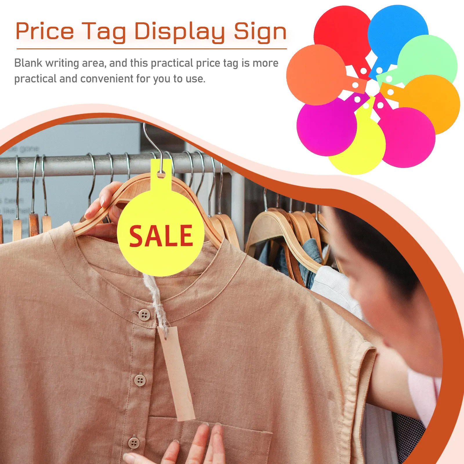 80Pcs Paper Price Tags Supermarket Retail Labels Blank Signs for Vegetables Fruits Clothing Bright Attractive Design Portable - view 6