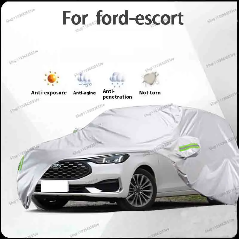 

For Ford Escort Fit Car Cover - Waterproof, Dustproof, Sunshade (UV), Snowproof | Silve Full Cover with All-Day Protection