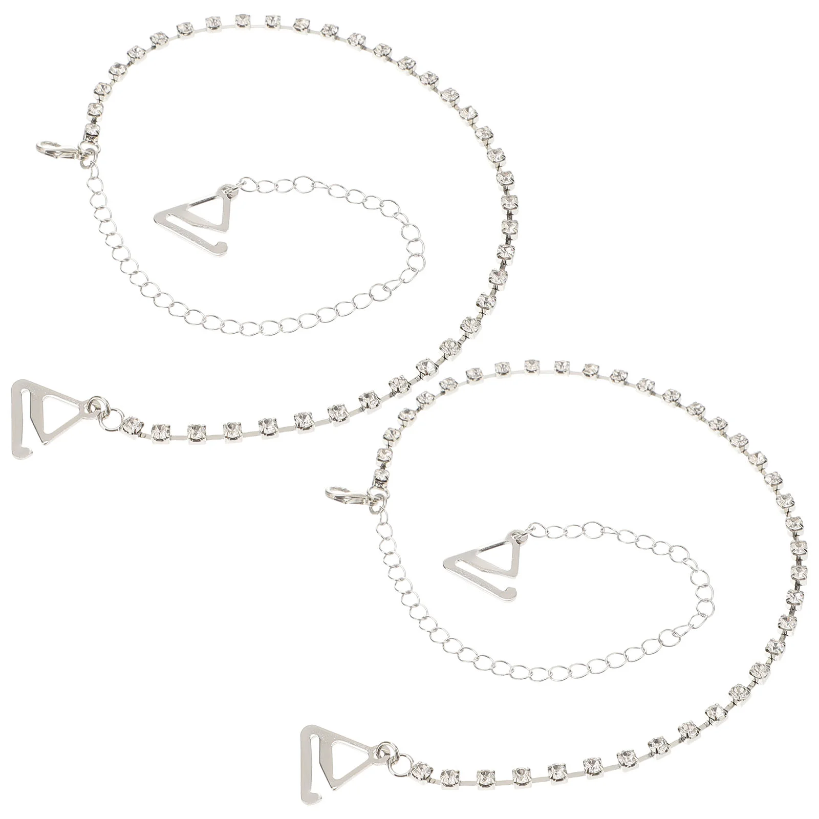 

Rhinstone Strap Shoulder Single Row Gridle Shimmer Swimsuits for Women