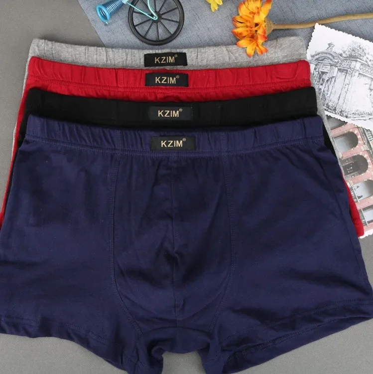 Cuecas e boxers masculinos 100% algodão, roupa íntima de algodão plus size, shorts boxer para homens, calcinhas masculinas confortáveis