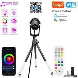 Smart Tuya WIFI APP + 24key Fernbedienung RGB LED Sunset Lampe Farbwechsel Projektion Nachtlicht Sunset Lichter für Alexa google Hause