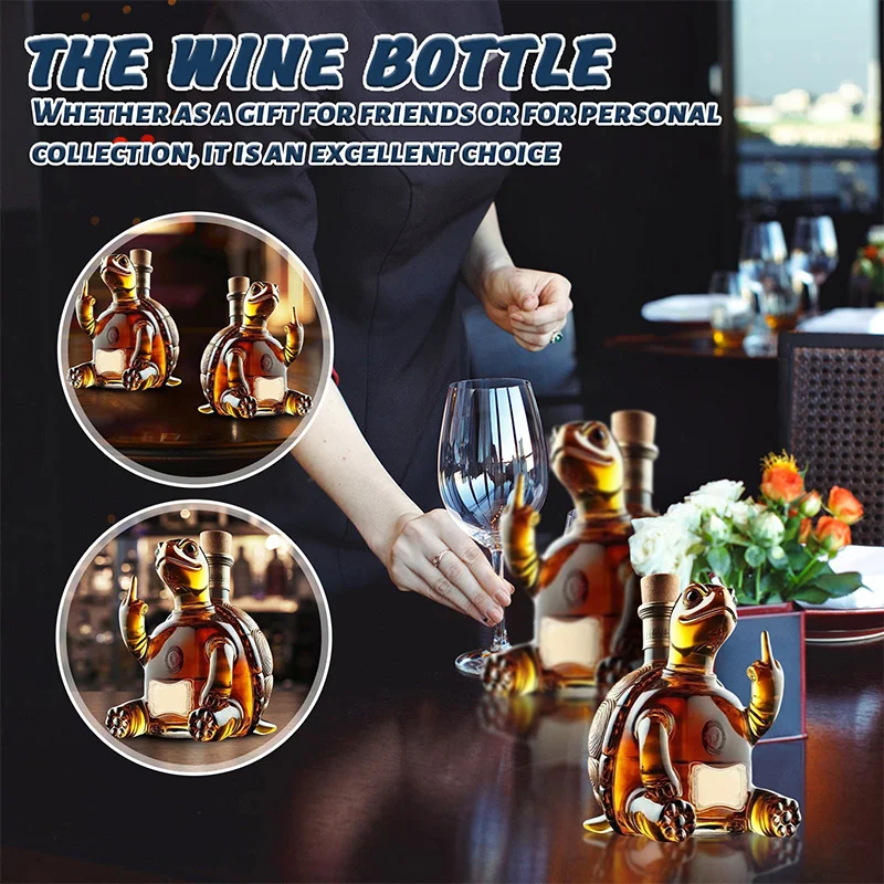 

Funny French Bulldog Whiskey Bottle Middle Finger Shape Whiskey Awakener Animal Whiskey Glass Bottle Transparent Glass Decanter