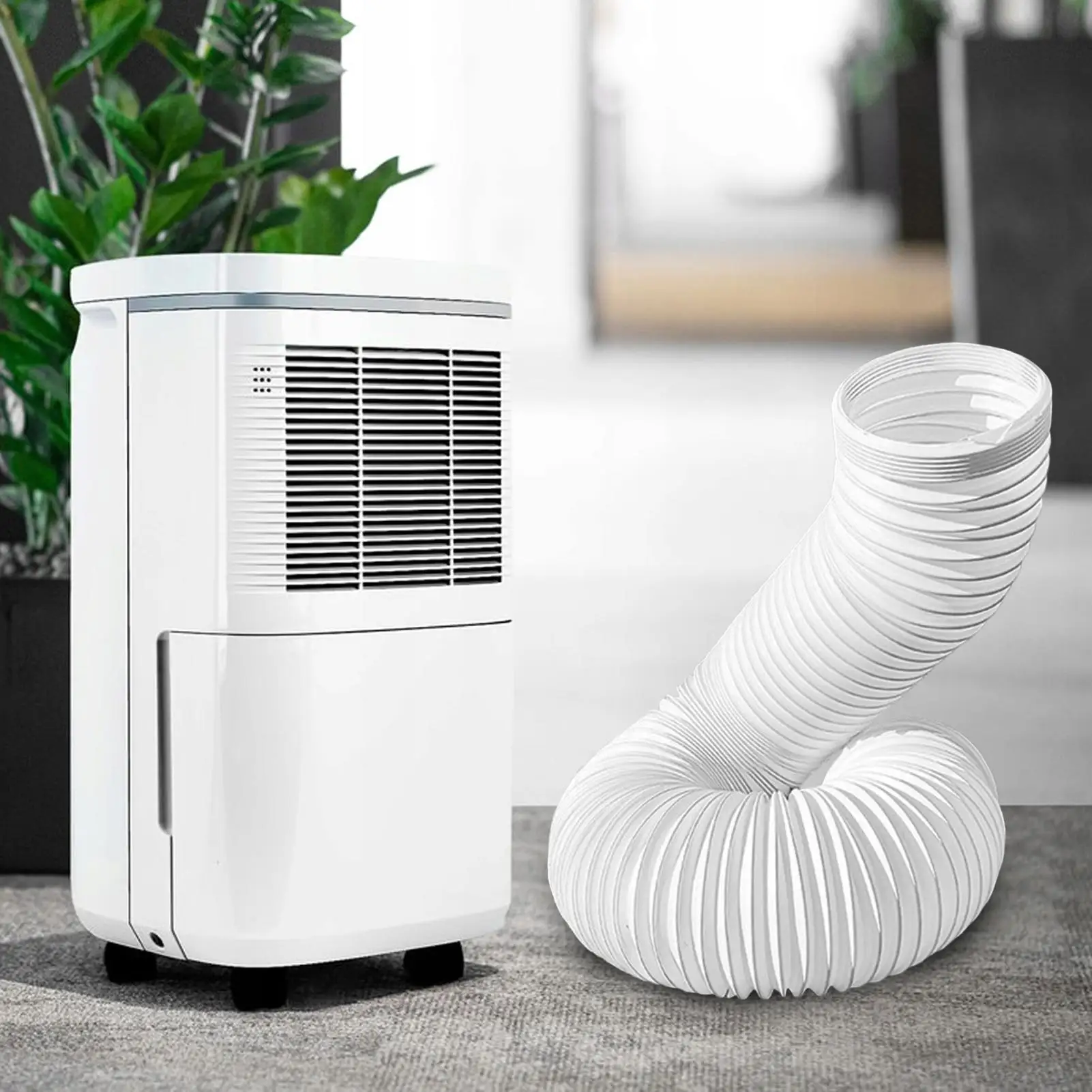Pieza de tubo de alta resistencia de longitud ajustable para tienda, ventana RV, manguera exterior para aire acondicionado portátil, manguera de ventilación de CA de repuesto