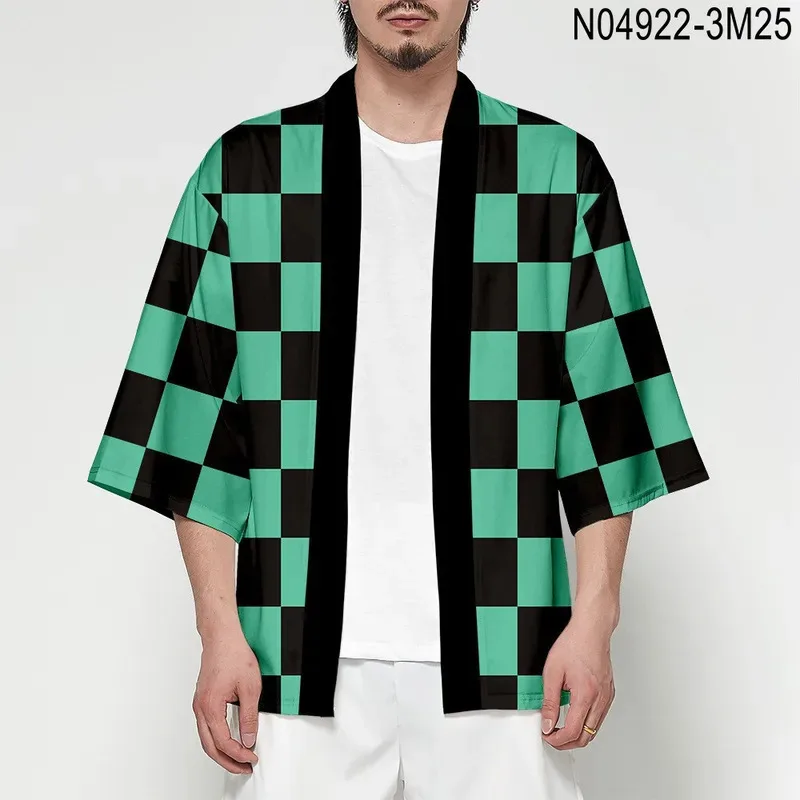 Anime Cosplay Costume Demon Slayer Kimetsu No Yaiba Haori Kimono Agatsuma Zenitsu Kochou Shinobu Summer Coat Shirt Anime Clothes